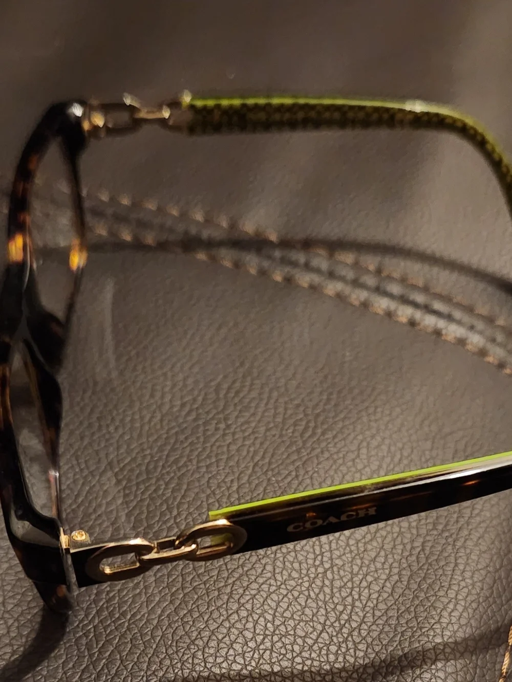 COACH Women's Tortoiseshell Sunglasses With Gold Accents